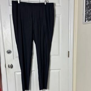 TIGLIO Luxe Novello Classic Black Dress Pants Pure Wool Size 44 inseam 35in